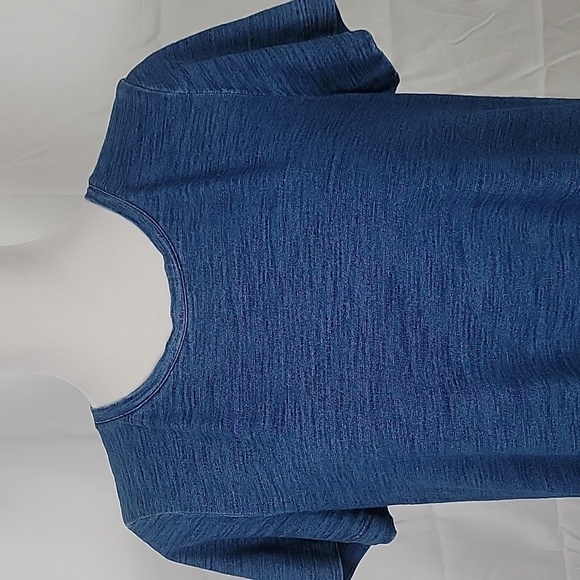Pure Jill Indigo Size Dark Wash Blue T Shirt Dress with Pockets, Exc Used Cond - Picture 2 of 12
